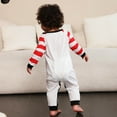 thumbnail image 6 of Odeerbi Matching Family Christmas Pajamas Sets Baby Stripe Romper Jumpsuits Toddler Boys Girls Cute Stripe Xmas Snowman Print Romper Parent-Child Loungewear Sleepwear Jammies for Baby, 6 of 6
