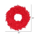 thumbnail image 4 of Vickerman Couronne de Noël Artificielle en Sapin Rouge 36 Pouces et 100 Lumières LED Rouges, 4 of 4