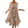 thumbnail image 2 of SDJMa Maxi Dress for Women,Summer Casual Two Piece Set Wedding Guest Plus Size Elegant Floral Boho Beach Sundress, 2 of 7