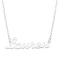 thumbnail image 3 of Sterling Silver 'Lauren' Name Pendant on 16-inch Trace Chain - White, 3 of 4