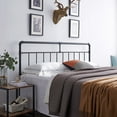 thumbnail image 2 of GDF Studio Almonte Industrial Iron Headboard, Flat Black King, 2 of 8