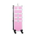 thumbnail image 5 of Renwick 4-in-1 Rolling Cosmetic Professional Makeup Case, Pink, 5 of 9