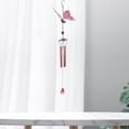 thumbnail image 4 of Campanillas de viento luminosas en forma de mariposa para interiores decoración de patio regalo de cumpleaños Tubo de aluminio rosa Cola Campanas de viento, 4 of 7