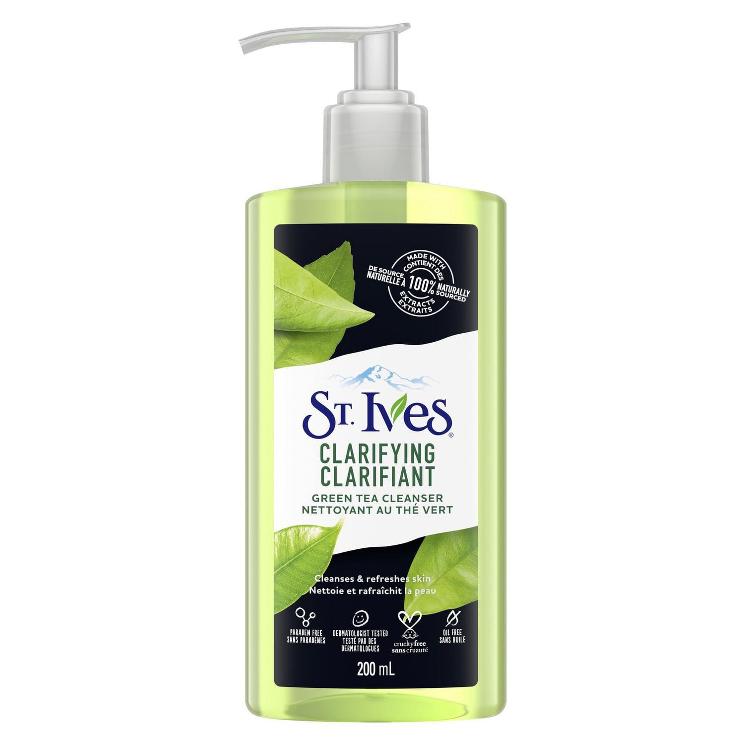 Nettoyant pour le visage St. Ives Thé vert 200 ml Nettoyant visage