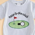 thumbnail image 5 of Baby Onesies Boy Newborn Infant Baby Boy Girl Golf Short Sleeve Romper New To The Club Bubble Outfit Summer Jumpsuit Clothes, 5 of 6