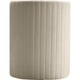 thumbnail image 3 of Best Master Chaise avec Pouf Seager Crème Velours Ronde, 3 of 3