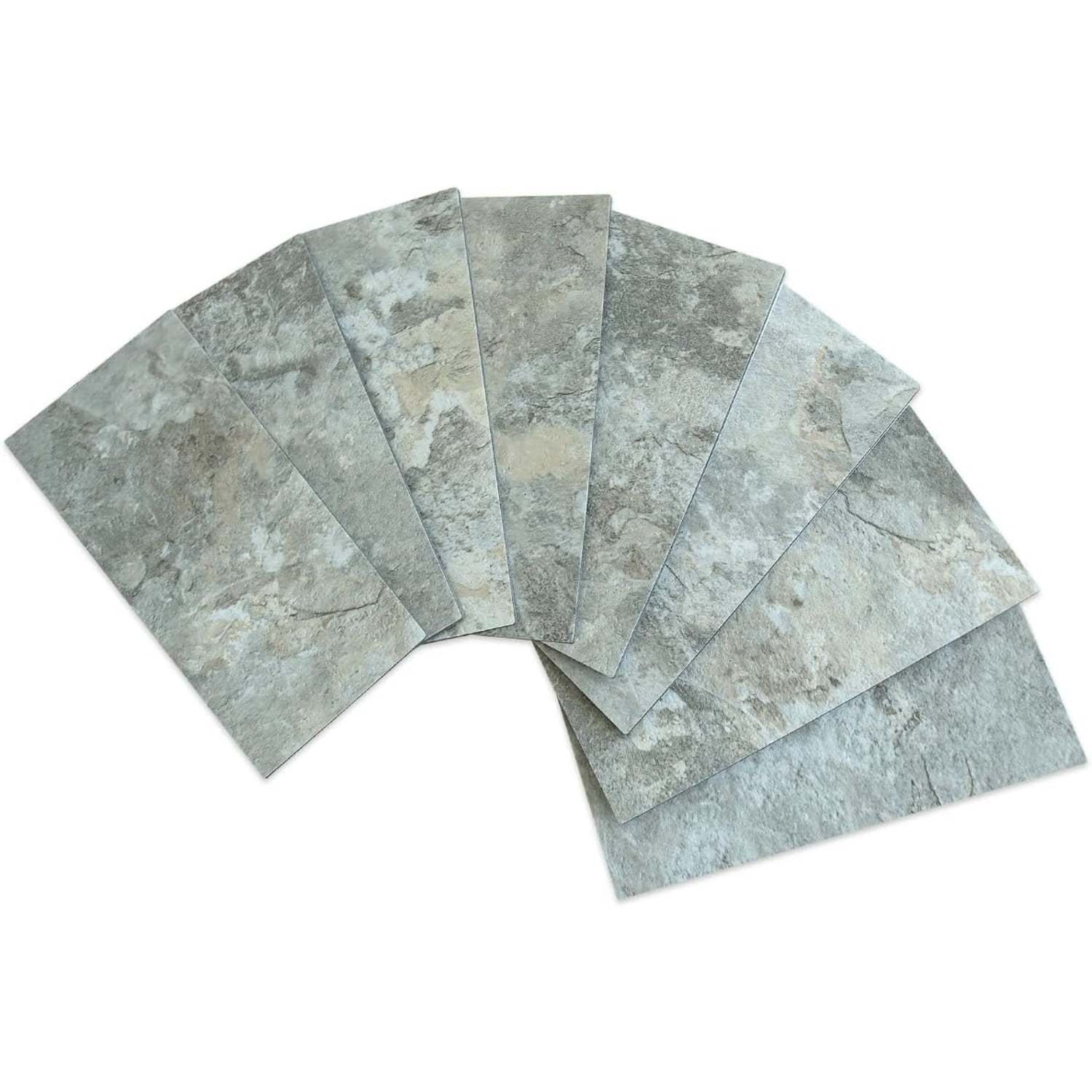 3" x 6" Subway Tile Peel and Stick Backsplash, Thick PVC Stick on Wall Tiles (100, Grey & Brown Slate)