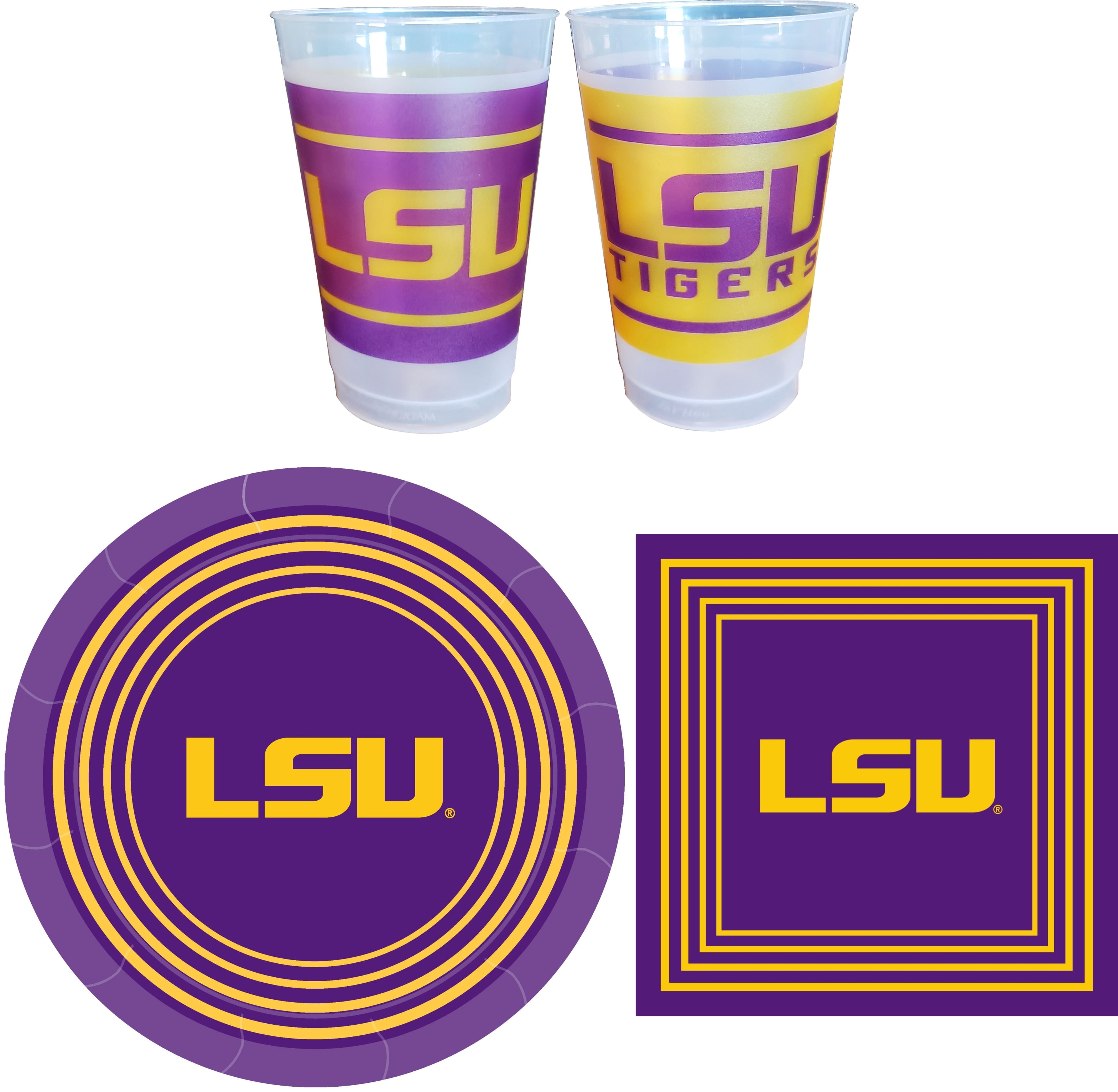 Lsu Tigers Party Supplies 81 Pieces Serves 24 Walmart Com Walmart Com