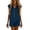 Navy, variant on Women Summer Shorts Rompers Short Sleeve Button Down Romper V Neck Wide Leg Jumpsuit