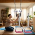 thumbnail image 4 of S SERENABLE Gymnastics Rings Exercise Home Stretching Fitness Equipment Indoor Gym Rings Gray Pink 1m, 4 of 6