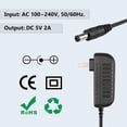 thumbnail image 4 of CoolStuff 5V 2A 10W AC to DC Power Adapter, 5.5x2.1mm DC Barrel Connector, 100-240V Universal Power Supply for 5V Vinyl Record Players & Small Electronics, 4.9Ft Cord, 4 of 7
