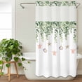 thumbnail image 3 of Eucalyptus Leaf No Hook Shower Curtain Waterproof,Bathroom Curtains with Snap in Liners and See Through Top Window,Coastal Beach Starfish Nautical Ocean Hotel Style Bathtub Curtains Shower 36"Wx78"L, 3 of 8