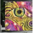 thumbnail image 4 of Ambesonne Psychedelic Shower Curtain, Hippie Vivid Color, 69"Wx70"L, Fuchsia Yellow, 4 of 5