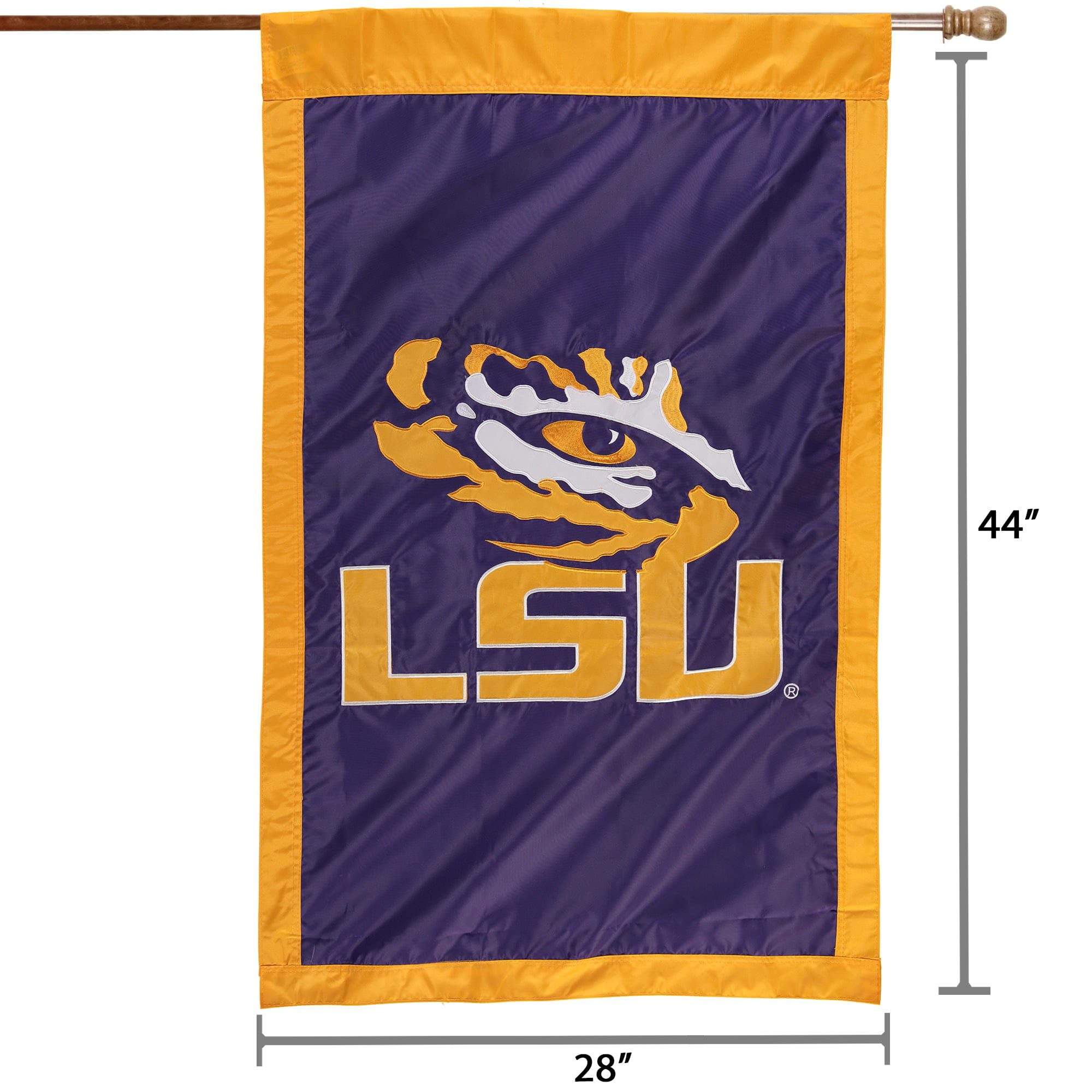 NCAA LSU Tiger 2 Sided 30" x 44" Indoor Or Outdoor Flag 