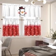 thumbnail image 2 of Christmas Snowflake Kitchen Curtains and Valances Set Tier Curtains Bathroom Farmhouse 3 Piece Kitchen Curtain Set Easy Install Decortaive Window Valances, 2 of 6