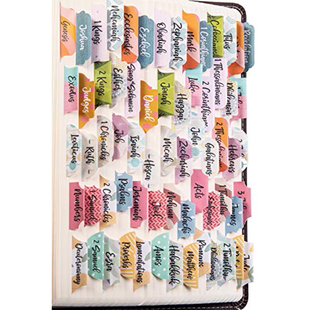 DiverseBee Laminated Bible Tabs (Large Print, Easy to Read