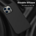 thumbnail image 4 of CellEver Heavy-Duty Silicone Case for iPhone 13 Pro Max - Two Shatterproof Glass Screen Protectors, Military Drop Protection, Scratch-Free Interior, Black, 4 of 9