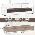 thumbnail image 2 of Couch Covers, 3 Pieces Couch Cushion Cover Velvet, Seat Cushion Cover, Stretch Sofa Covers, Separate Sectional Sofa Slipcovers, Furniture Protector(3-Seater or Backrest, Coffee), 2 of 6