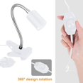 thumbnail image 3 of Tortoise Heat Lamp, Reptile Heat Lamp Tortoise Heat Light Basking Lamp With 2 * 50 W Bulbs, UVA UVB E27 Reptile Basking Lamp With 360° Swivel Clamp Stand For Turtle Snake Frog (White), 3 of 7