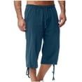 thumbnail image 2 of EaskTriop Men's 3/4 Cropped Pants Relaxed Fit Lightweight Utility Joggers Quick Dry Synthetic Athletic Capri Trousers with Multi Pockets, 2 of 6