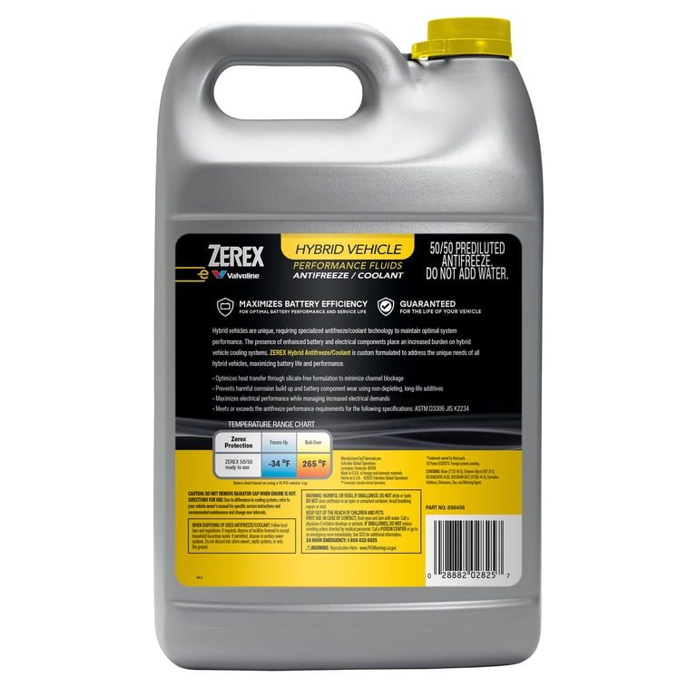 Valvoline Zerex Hybrid Vehicle Antifreeze Coolant 1 Gallon, 50/50