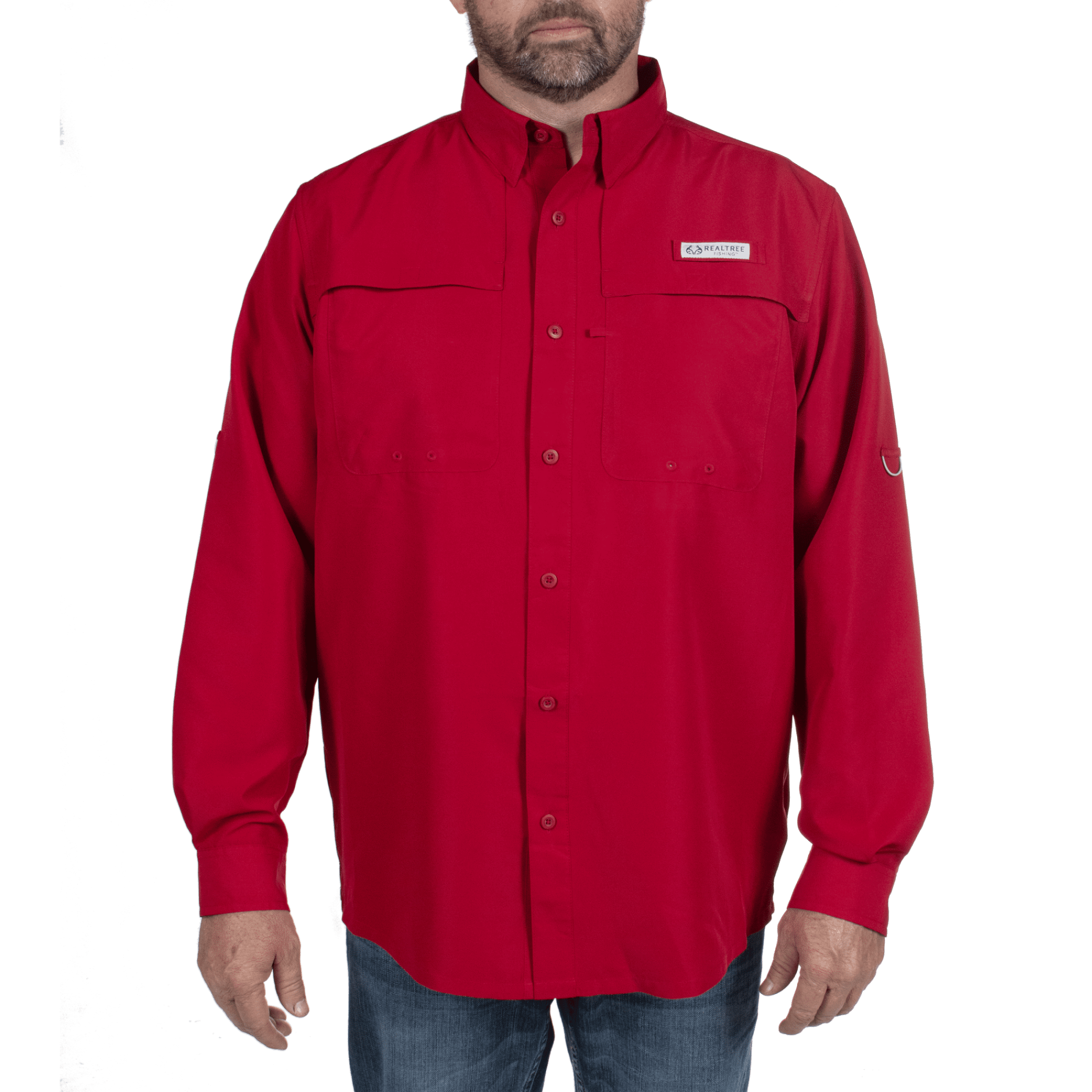 American Outdoorsman Men’s Long-Sleeve Fishing Shirt Blackfoot River Moisture-Wicking Button-Up Clothes/Apparel 