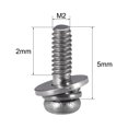 thumbnail image 2 of Unique Bargains M2x5mm Stainless Steel Phillips Pan Head Machine Screw Spring Plain Washer 20pcs, 2 of 2