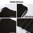 thumbnail image 4 of JIRNYORLL Womens Smocked Tiered Maxi Skirt with Pockets Drawstring Elastic High Waisted A Line Long Skirts, Black L, 4 of 6