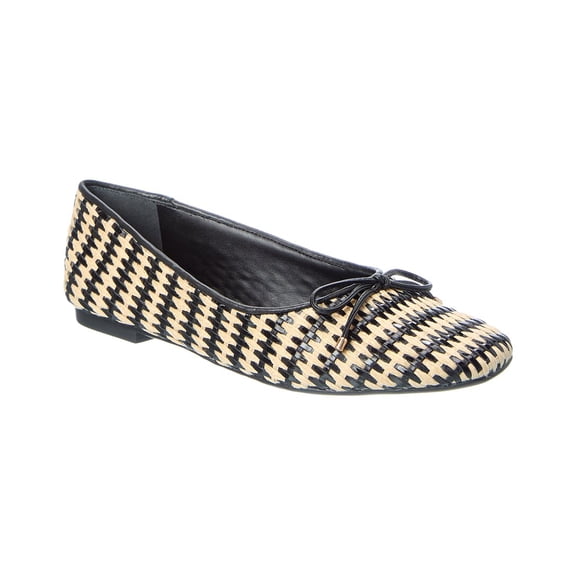 Schutz Arissa Leather Flat Ballet, 8, Black