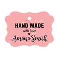 thumbnail image 2 of 100 PCS Hand Made with Love Custom Made Hang Tags Personalized Wedding Favor Gift Paper Tags, 2 of 5