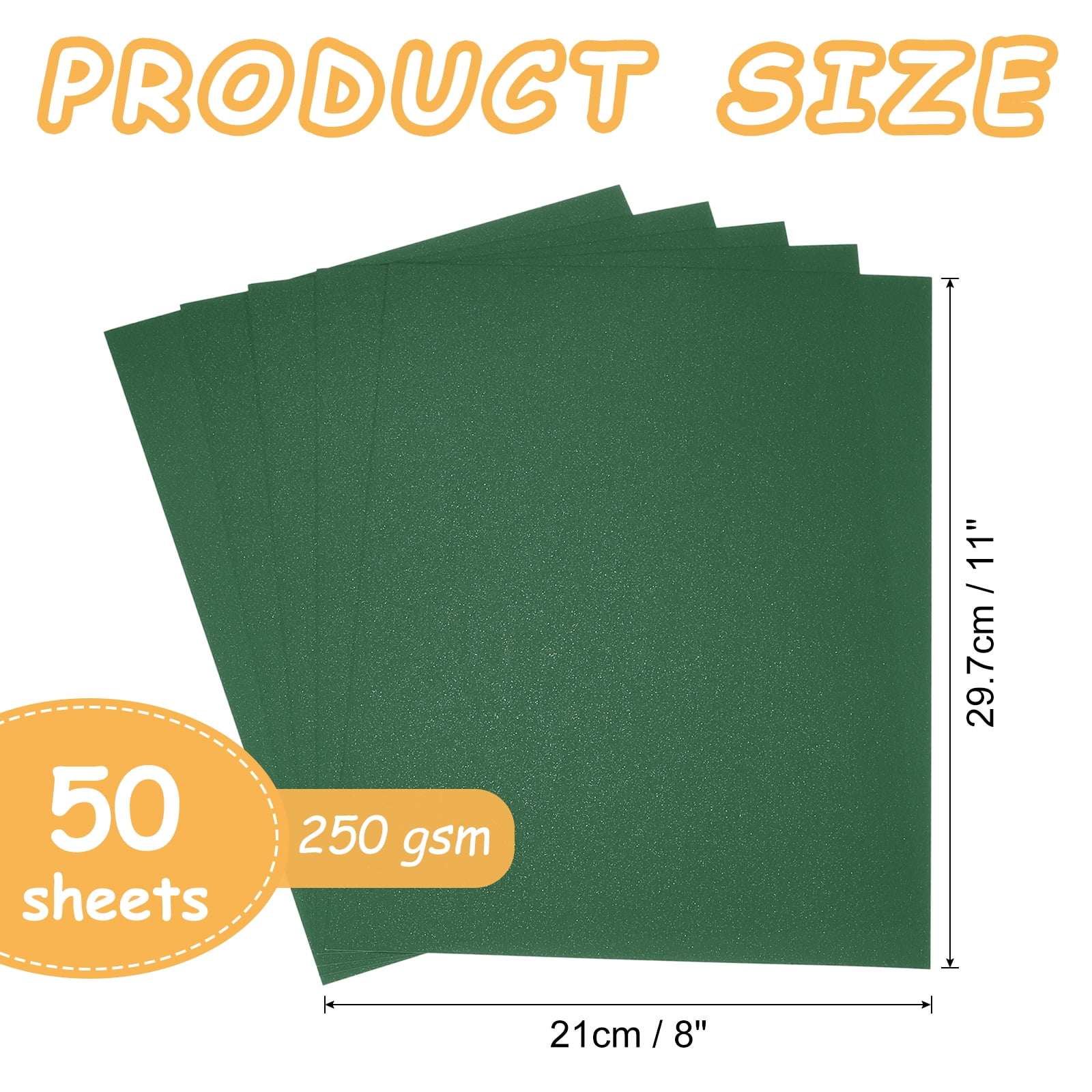 Uxcell Shimmer Cardstock Paper, Shimmer Paper Sheets, Metallic Cardstock Paper for Art Supplies, Paper Crafting, DIY Craft Dark Green