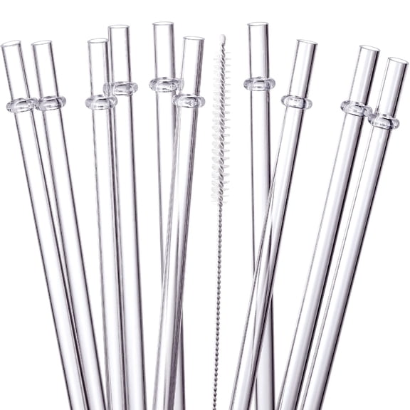 Reusable Straws ,Hard Plastic Straws, Translucent Replacement Drinking for 16OZ-32 OZ Tumblers, Cups, Jars