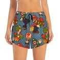 thumbnail image 4 of Lsque Mario Printed Women's Running Shorts with Liner Pockets,Elastic Quick Dry Workout Athletic Gym Yoga Shorts,Womens High Waist Shorts-Small, 4 of 9