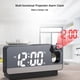 thumbnail image 4 of Relojes de escritorio digitales pantalla LED espejo superficie despertador para dormitorio oficina, 4 of 7