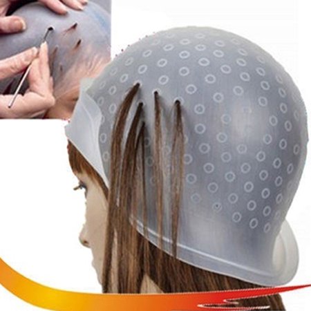 Bueautybox Professional Reusable Hair Coloring Highlighting Cap & Hook Hair Salon