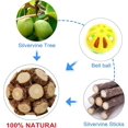 thumbnail image 2 of Bola de juguete para gatos Natural Silvervine Stick Catnip Bell Ball Juguetes para gatos para gatos de interior Limpieza de dientes Matatabi Cat Chew Toy-Kitten Toys, 2psc, 2 of 5