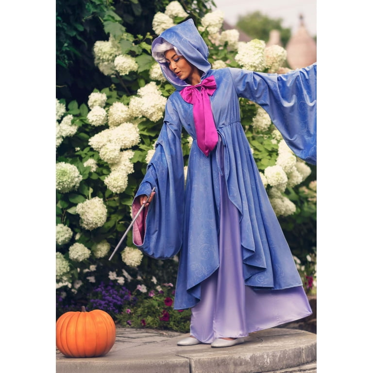 princess polly baby blue dress Disney Cinderella Adult Premium Fairy Godmother Costume, Purple Magical Dress  Halloween Outfit