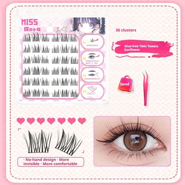 Faux Cils Sans Colle Autocollants Recourbe-Cils