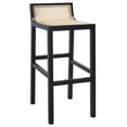 thumbnail image 5 of SAFAVIEH Saito Square Low Back Bar Stool, Black/Natural, 5 of 13