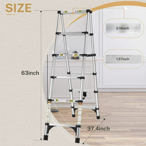 Adjustable a frame ladder outlet