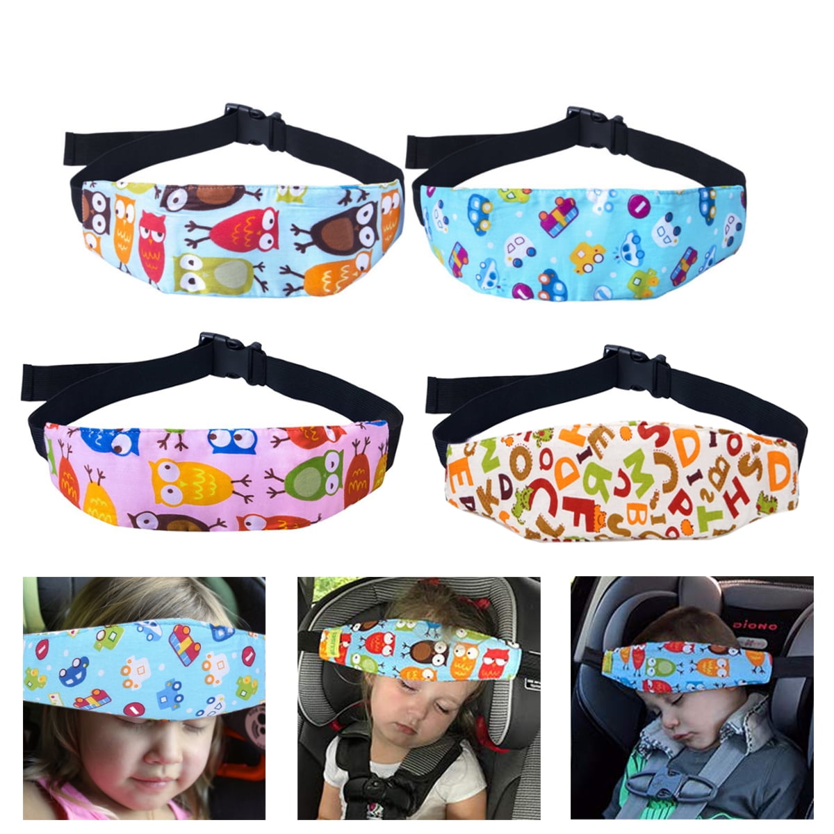 Adjustable Baby Car Seat Head Support Safety Kids Stroller Sleep Nap Aid Holder Belt Band 4 Pattern
