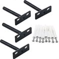 thumbnail image 1 of Floating Shelf Brackets 4pcs 10mm Wall Mount Shelf Invisible Bracket Hidden Shelf Brackets With 8pcs Screws And 8pcs, 1 of 4
