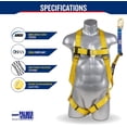 thumbnail image 4 of Palmer Safety (2 Pack) Safety Harness w/Detachable 6 ft Lanyard I Single Leg Lanyard w/ Internal Shock Absorbing & Snap Hook I OSHA/ANSI Fall Arrest Kit, 4 of 6