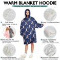 thumbnail image 5 of Wearable Oversized Blanket,Dark Blue Cartoon Cat Unicorn Pattern (2) Wearable Blanket Hoodie for Adults,Cozy Hooded Blankets with Super Pockets,Super Warm Fuzzy Pullover for Women & Men, 5 of 6
