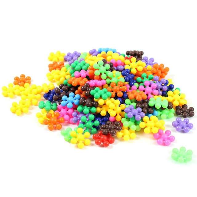 200 Pcs Disques de Construction en Neige Emboîtables Jouet de Table Parent-Ado Activité Interactive-HAPDEN