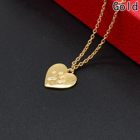 KABOER 2019 Hot Creative Love Heart Paw Dog Pendant Necklace Jewelry Lovers  Gift Women