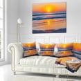 thumbnail image 2 of Designart Sandy Sea Beach in Early Morning - Seashore Throw Pillow - 18x18, 2 of 4