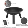 thumbnail image 6 of sifang 22" Iron Fire Pit Bowl Black, 6 of 10