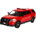 thumbnail image 2 of 2015 Ford Police Interceptor Utility "Fire Marshal" Plain Red 1/24 Diecast Model Car by Motormax, 2 of 3