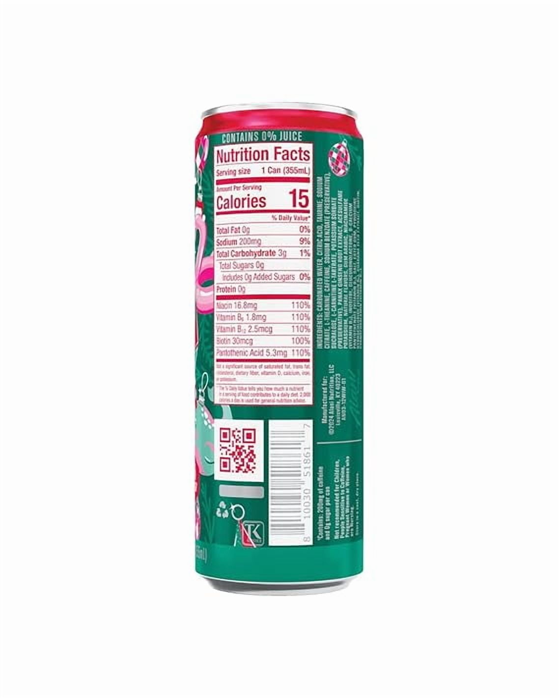 Alani Energy Drink Winter Wonderland Sugar Free, Low Calorie, 12 Fl oz 6ct
